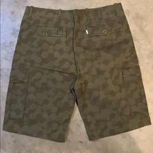 Levi cargo shorts. Green camo. Size 36.